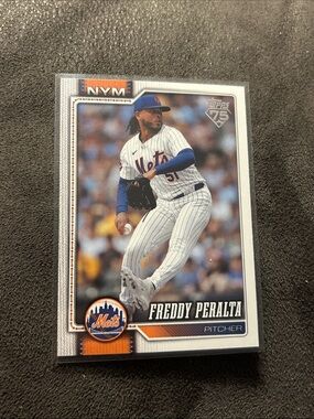Topps Freddy Peralta Mets Card - Blue & Orange